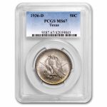 1936-D Texas Independence Centennial Half Dollar MS-67 PCGS