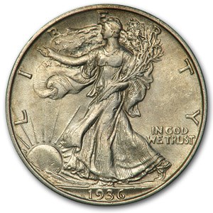 1936-D Walking Liberty Half Dollar AU