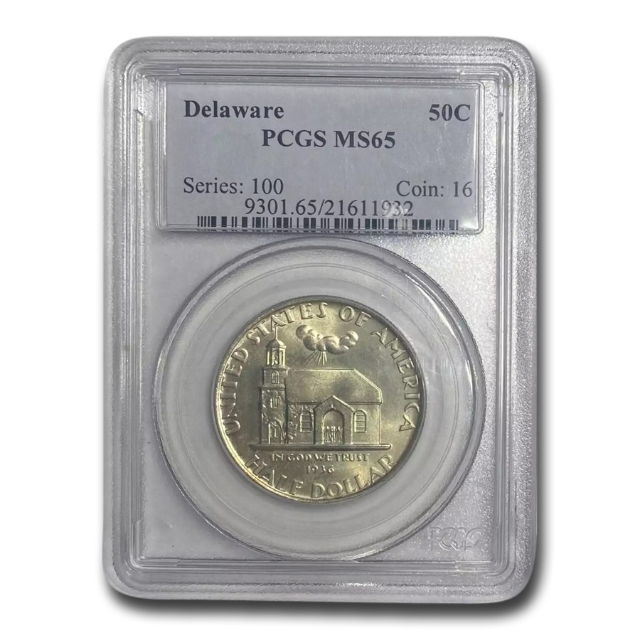 1936 Delaware Tercentenary Half Dollar MS-65 PCGS