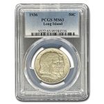 1936 Long Island Tercentenary Half Dollar MS-63 PCGS