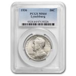 1936 Lynchburg Sesquicentennial Half MS-64 PCGS