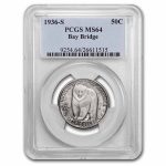1936-S Bay Bridge Commemorative Half Dollar MS-64 PCGS