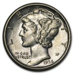 1936-S Mercury Dime AU