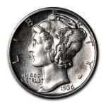1936-S Mercury Dime BU