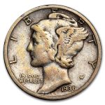 1936-S Mercury Dime Good/VF