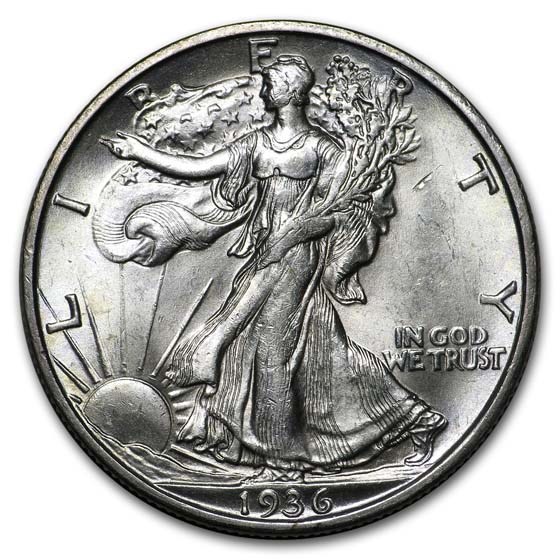 1936-S Walking Liberty Half Dollar BU
