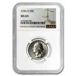 1936-S Washington Quarter MS-65 NGC