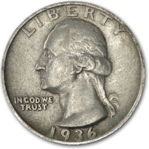 1936-S Washington Quarter VF