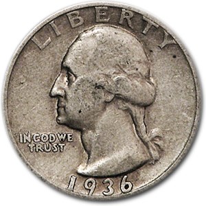 1936-S Washington Quarter XF