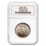 1936 Texas Centennial Half Dollar Commem MS-65 NGC
