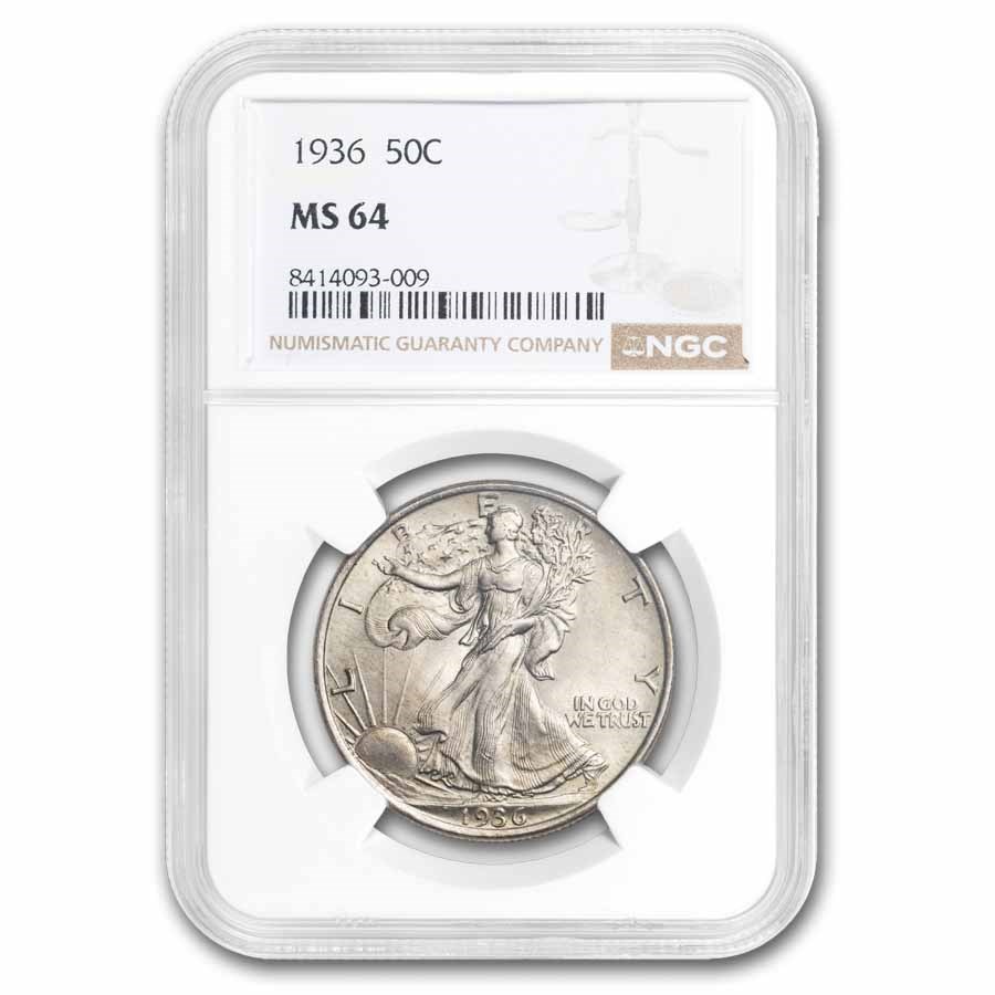 1936 Walking Liberty Half Dollar MS-64 NGC