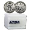 1936 Walking Liberty Halves 20-Coin Roll Avg Circ