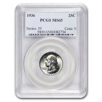 1936 Washington Quarter MS-65 PCGS