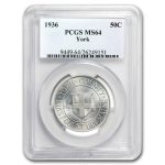 1936 York County, Maine Tercentenary Half Dollar MS-64 PCGS
