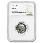 1937 Buffalo Nickel MS-66 NGC