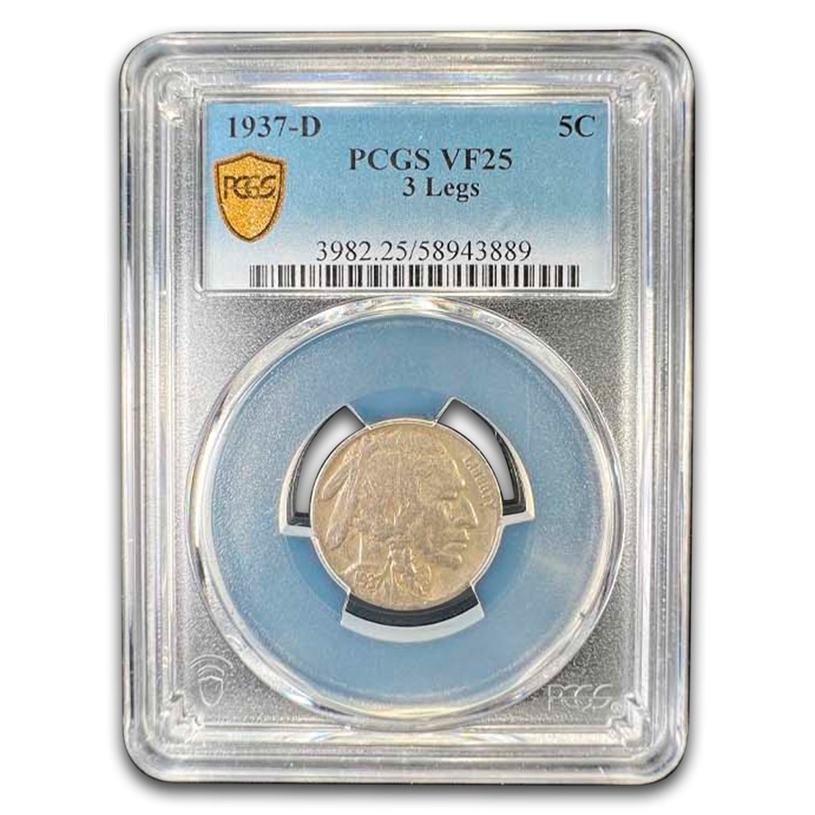 1937-D 3 Legged Buffalo Nickel VF-25 PCGS
