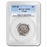 1937-D 3 Legged Buffalo Nickel VF-35 PCGS