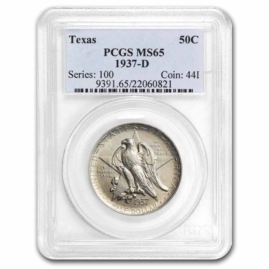 1937-D Texas Half Dollar MS-65 PCGS