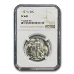 1937-D Walking Liberty Half Dollar MS-64 NGC