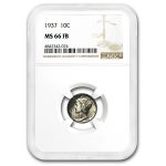 1937 Mercury Dime MS-66 NGC (FB)