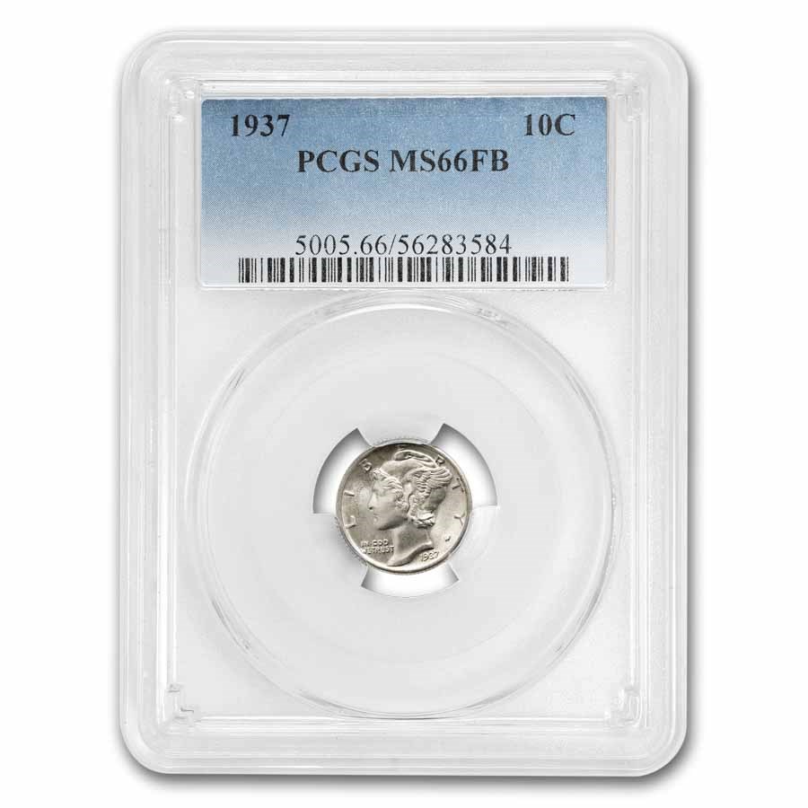 1937 Mercury Dime MS-66 PCGS (FB)