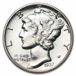 1937 Mercury Dime Proof