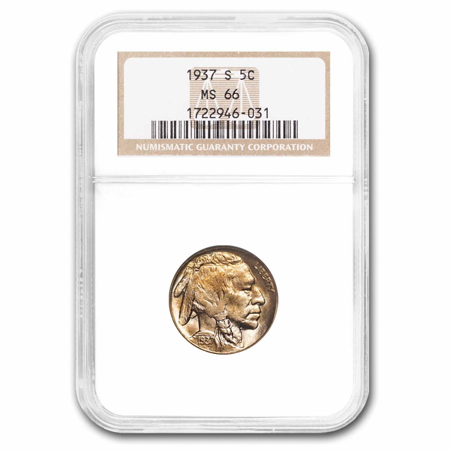 1937-S Buffalo Nickel MS-66 NGC