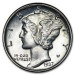 1937-S Mercury Dime BU