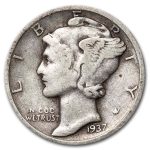 1937-S Mercury Dime Good/VF