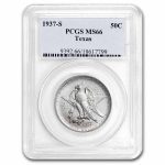 1937-S Texas Independence Centennial Half Dollar MS-66 PCGS