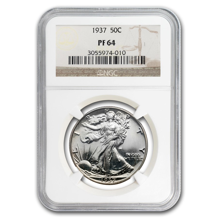 1937 Walking Liberty Half Dollar PF-64 NGC