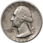1937 Washington Quarter XF