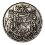 1938 Canada Silver 50 Cents George VI XF
