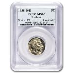 1938-D/D Buffalo Nickel MS-65 PCGS
