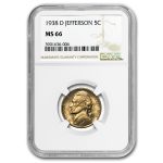 1938-D Jefferson Nickel MS-66 NGC