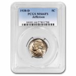 1938-D Jefferson Nickel MS-66 PCGS (FS)