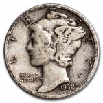 1938-D Mercury Dime Good/VF