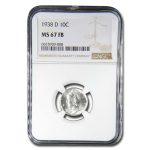 1938-D Mercury Dime MS-67 NGC (FB)