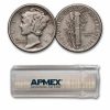 1938-S Mercury Dime 50-Coin Roll Avg Circ