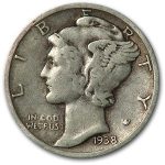 1938-S Mercury Dime Good/VF