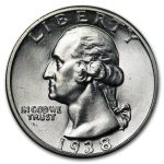 1938-S Washington Quarter AU