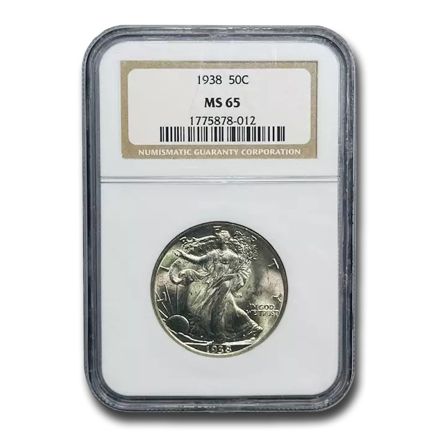 1938 Walking Liberty Half Dollar MS-65 NGC