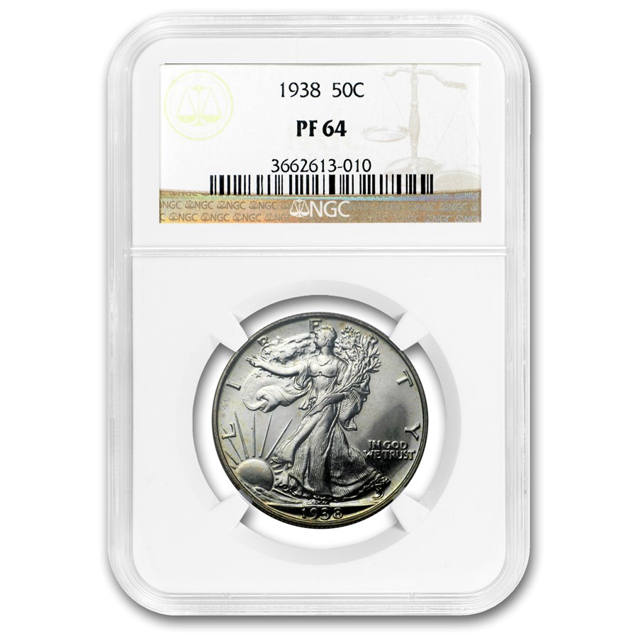 1938 Walking Liberty Half Dollar PF-64 NGC
