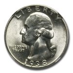 1938 Washington Quarter MS-65 NGC