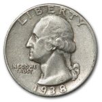 1938 Washington Quarter XF