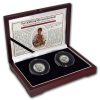 1938 Yugoslavia 2-Coin 20 & 50 Dinara Peter II Set