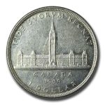1939 Canada Silver Dollar Royal Visit AU