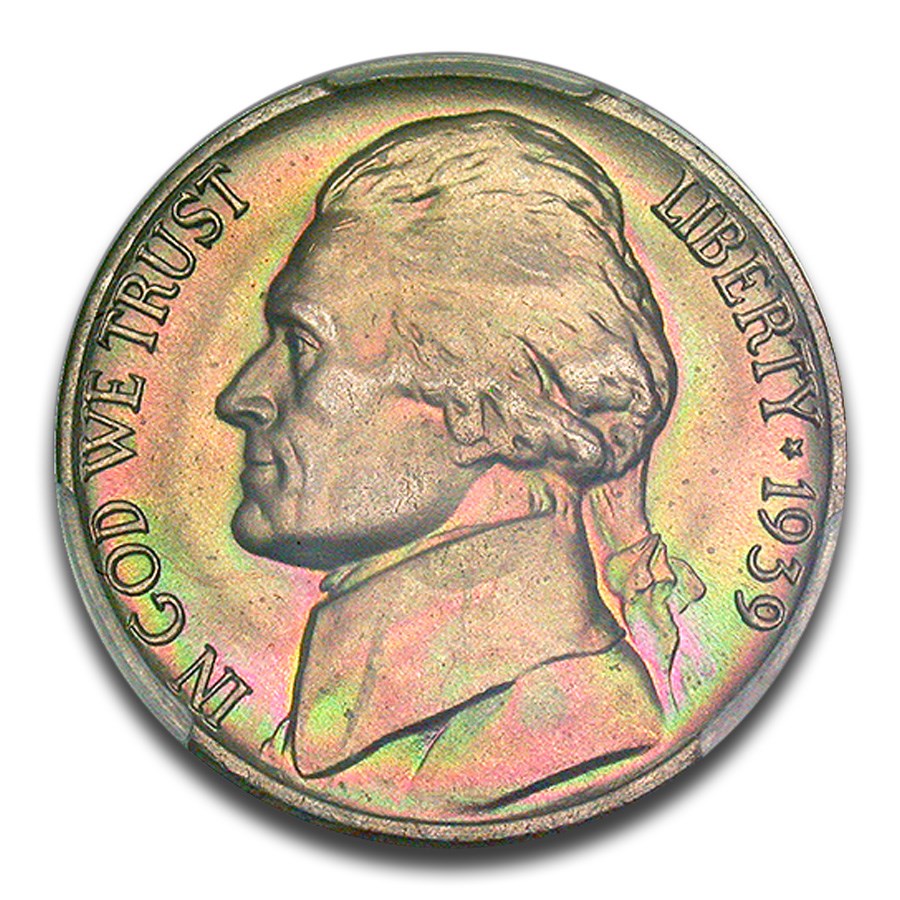 1939-D Jefferson Nickel Rev of 38 MS-66 PCGS