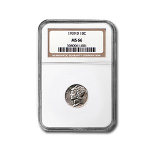 1939-D Mercury Dime MS-66 NGC