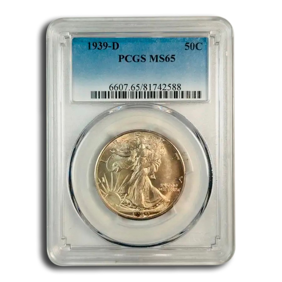 1939-D Walking Liberty Half Dollar MS-65 PCGS